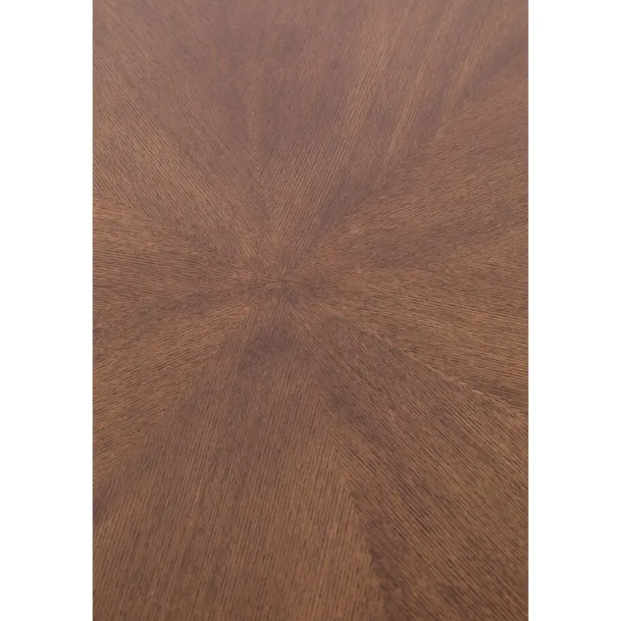 Houten Eettafels|Ronde Eettafels-Housecraft Living Housecraft Denise Eettafel Hout Rond 91 cm Bruin/ Goud