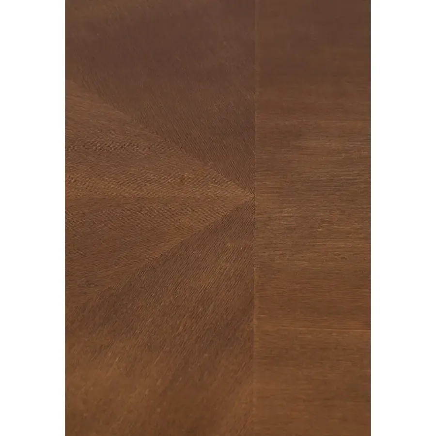 Houten Eettafels|Ovale Eettafels-Housecraft Living Housecraft Denise Eettafel Hout Ovaal 180x90 cm Bruin/ Goud