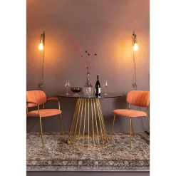 Housecraft Living Housecraft Floris Eettafel Rond Glas 110 cm Goud