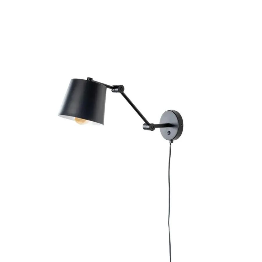 Staande Lampen-Housecraft Living Housecraft Hajo Wandlamp - Zwart
