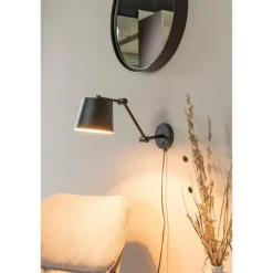 Staande Lampen-Housecraft Living Housecraft Hajo Wandlamp - Zwart