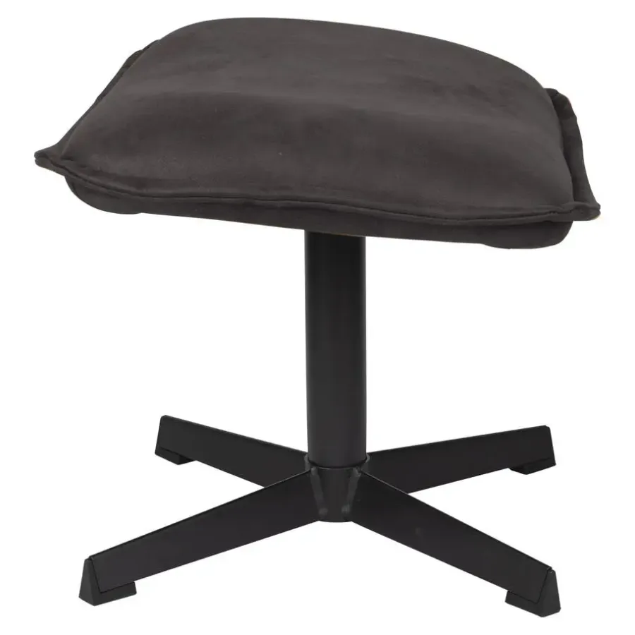 Hockers En Voetenbanken-Housecraft Living Housecraft John Hocker Antraciet - Zwart