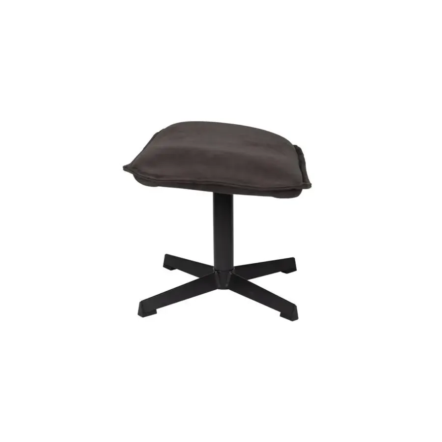 Hockers En Voetenbanken-Housecraft Living Housecraft John Hocker Antraciet - Zwart