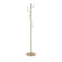 Kapstokken-Housecraft Living Baz staande kapstok met voet van marmer Beige