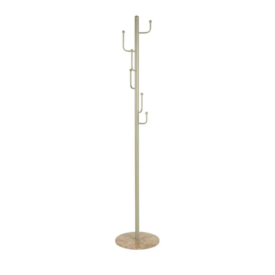 Kapstokken-Housecraft Living Baz staande kapstok met voet van marmer Beige