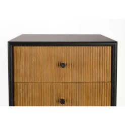 Wandkasten-Housecraft Living Coztilla Kast/ Opbergkast Hoog Zwart/ Bruin