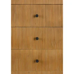 Wandkasten-Housecraft Living Coztilla Kast/ Opbergkast Hoog Zwart/ Bruin