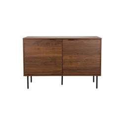 Wandkasten-Housecraft Living Flux Opbergkast Laag Walnoot - Bruin
