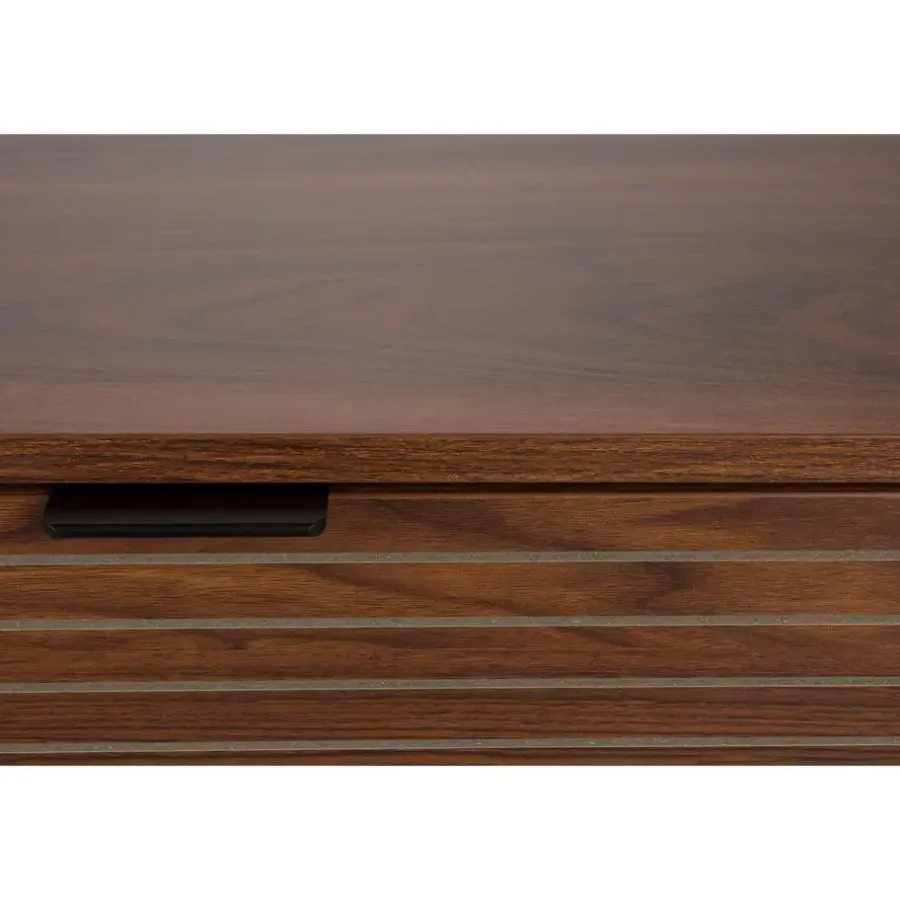 Wandkasten-Housecraft Living Flux Opbergkast Laag Walnoot - Bruin