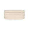 Bankjes-Housecraft Living Zuma bankje Bouclé Wit/ Beige