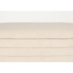 Bankjes-Housecraft Living Zuma bankje Bouclé Wit/ Beige