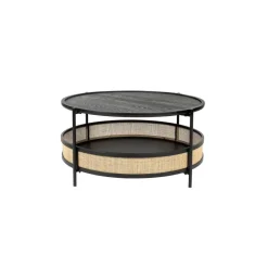 Salontafels-Housecraft Living Housecraft Makoto Salontafel Rond 80x80 cm Zwart