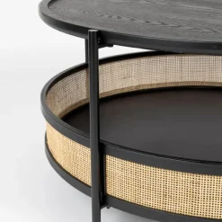 Salontafels-Housecraft Living Housecraft Makoto Salontafel Rond 80x80 cm Zwart