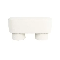 Housecraft Living Housecraft Marcos Bankje Bouclé Wit