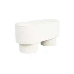 Housecraft Living Housecraft Marcos Bankje Bouclé Wit