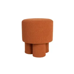 Poefen-Housecraft Living Housecraft Marcos Kruk/ Poef Bouclé Rood/ Bruin