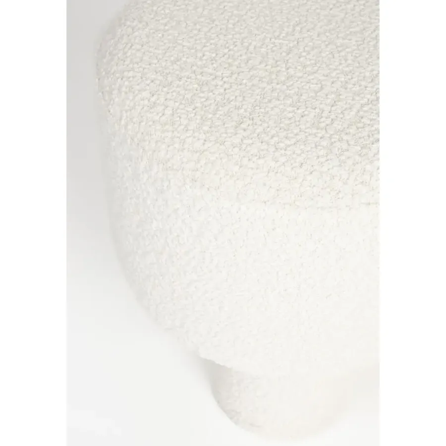 Poefen-Housecraft Living Housecraft Marcos Kruk/ Poef Bouclé Wit