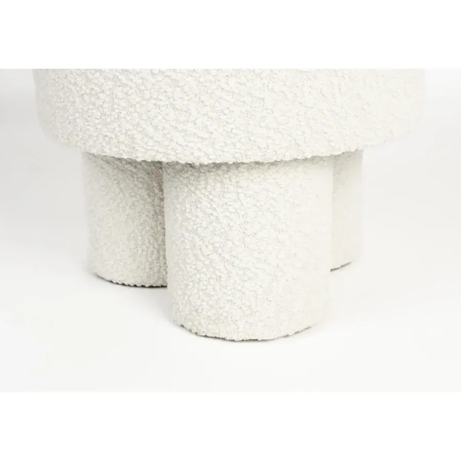 Poefen-Housecraft Living Housecraft Marcos Kruk/ Poef Bouclé Wit