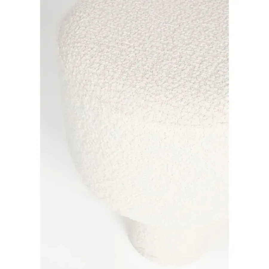 Poefen-Housecraft Living Housecraft Marcos Kruk/ Poef Bouclé Wit