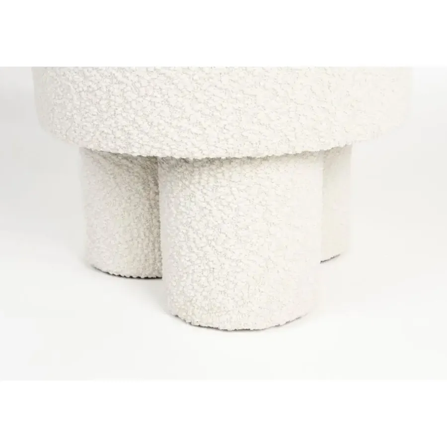 Poefen-Housecraft Living Housecraft Marcos Kruk/ Poef Bouclé Wit