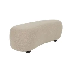 Hockers En Voetenbanken-Housecraft Living Housecraft Noxx Hocker Teddy stof Beige