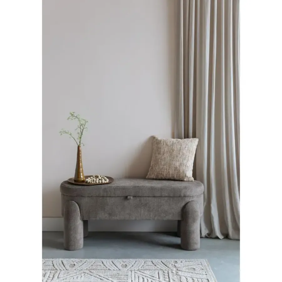 Housecraft Living Housecraft Orly Bankje met opbergruimte 113 cm - Grijs