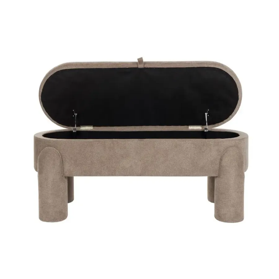 Housecraft Living Housecraft Orly Bankje met opbergruimte 113 cm - Grijs