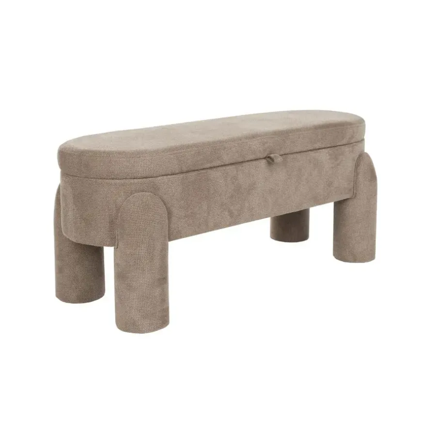 Housecraft Living Housecraft Orly Bankje met opbergruimte 113 cm - Grijs