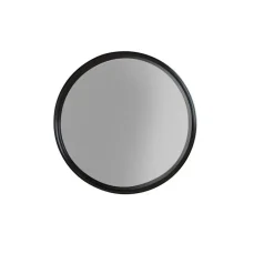 Spiegels-Housecraft Living Housecraft Raj Spiegel/ Wandspiegel/ Badkamerspiegel Rond Metaal 60x60 cm Zwart