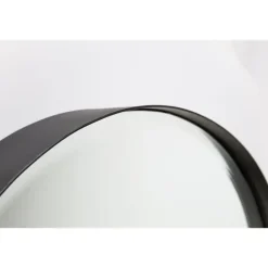 Spiegels-Housecraft Living Housecraft Raj Spiegel/ Wandspiegel/ Badkamerspiegel Rond Metaal 60x60 cm Zwart