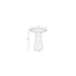 Bijzettafels-Housecraft Living Housecraft Ringar Bijzettafel Rond Metaal 39,5x39,5 cm (L) Blauw