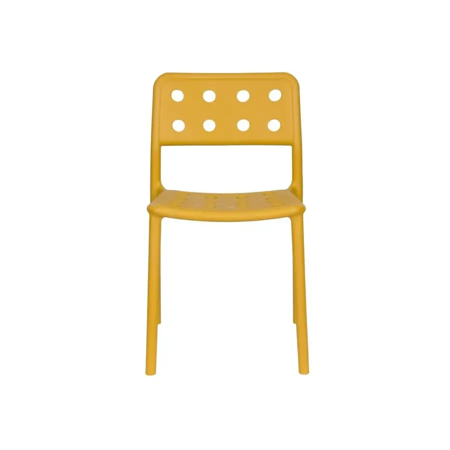 Housecraft Living Housecraft Serra Tuinstoel/ Eetkamerstoelen Kunststof Geel - Set van 4