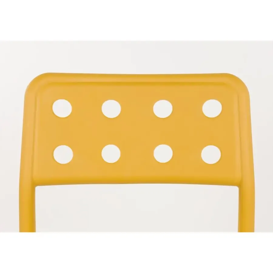 Housecraft Living Housecraft Serra Tuinstoel/ Eetkamerstoelen Kunststof Geel - Set van 4