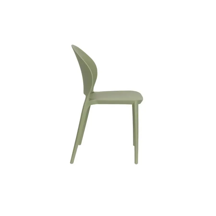 Housecraft Living Housecraft Sjoerd Tuinstoelen/ Eetkamerstoelen Kunststof Groen - Set van 4
