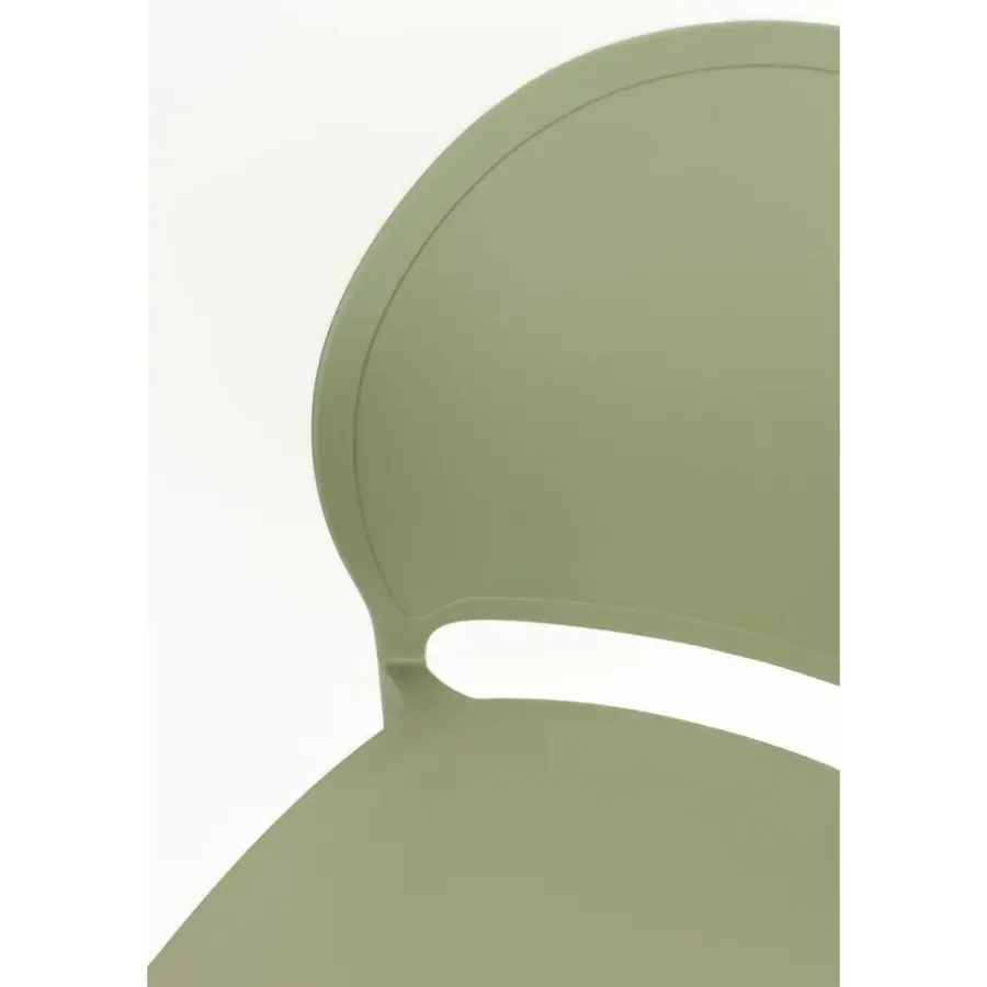 Housecraft Living Housecraft Sjoerd Tuinstoelen/ Eetkamerstoelen Kunststof Groen - Set van 4