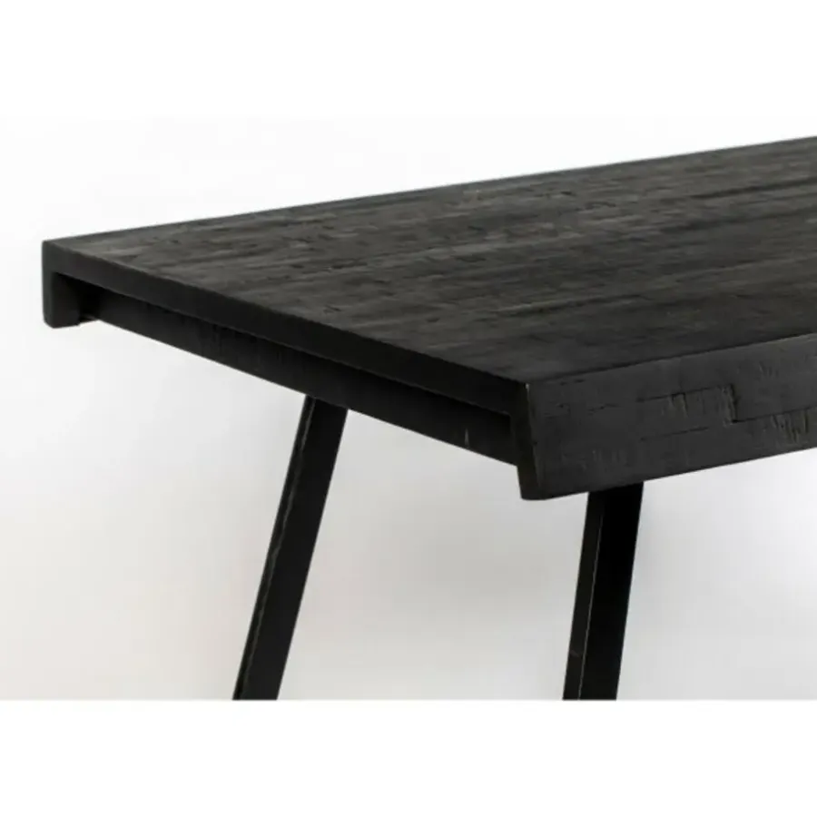 Rechthoekige Eettafels-Housecraft Living Housecraft Suri Eettafel Hout 160x78 Zwart