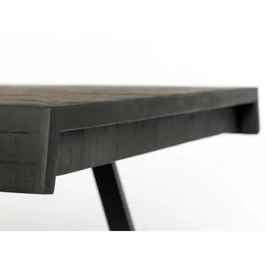 Rechthoekige Eettafels-Housecraft Living Housecraft Suri Eettafel Hout 160x78 Zwart