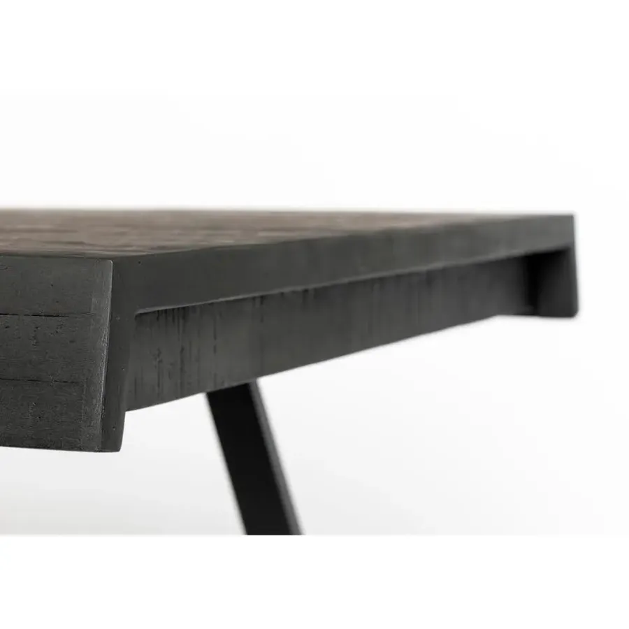 Rechthoekige Eettafels-Housecraft Living Housecraft Suri Eettafel Hout 160x78 Zwart