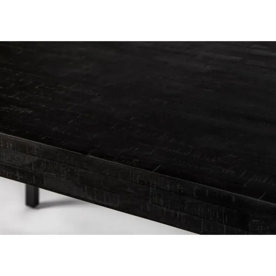 Rechthoekige Eettafels-Housecraft Living Housecraft Suri Eettafel Hout 160x78 Zwart