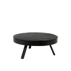 Housecraft Living Housecraft Suri Salontafel Rond Hout Teak 70 cm Zwart