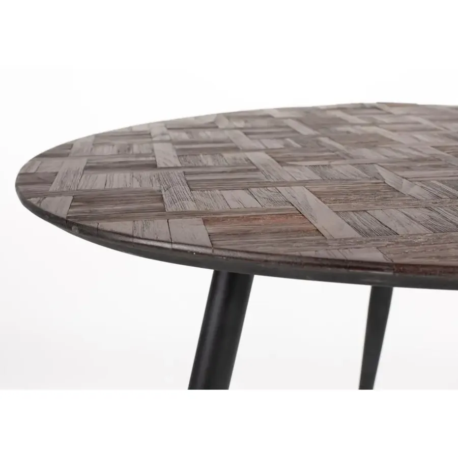 Ronde Eettafels-Housecraft Living Housecraft Webster Eettafel Rond Hout 180x90 cm Bruin