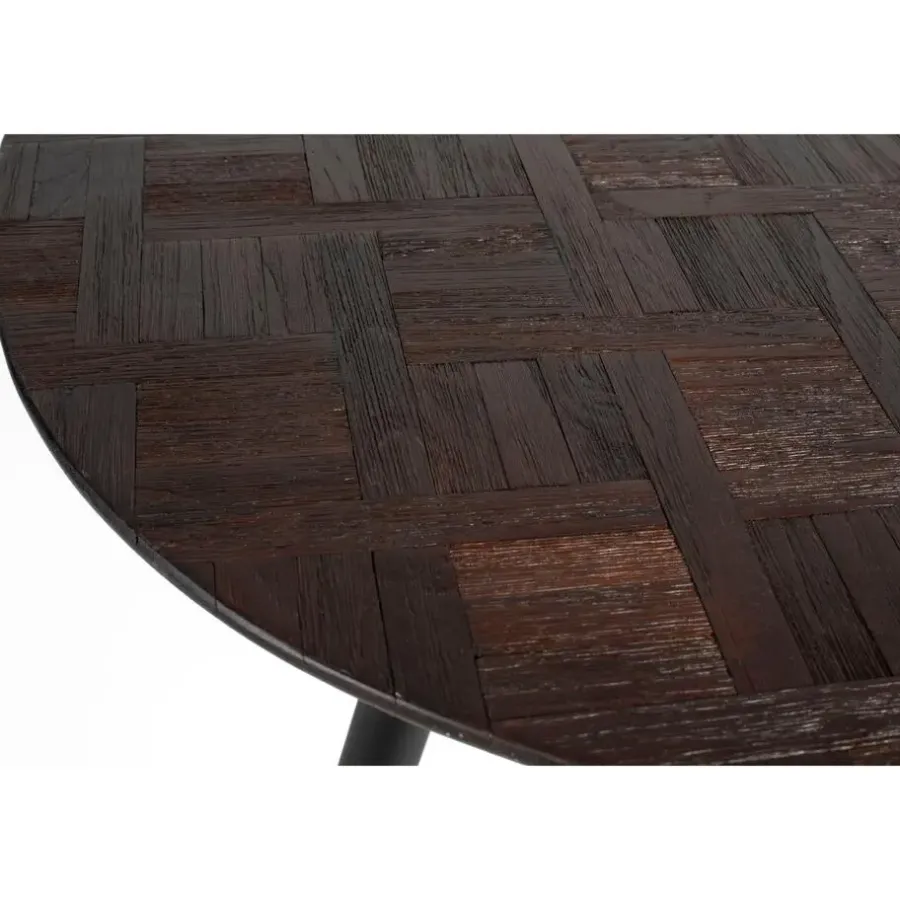 Ronde Eettafels-Housecraft Living Housecraft Webster Eettafel Rond Hout 180x90 cm Bruin