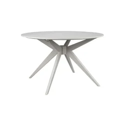 Ronde Eettafels-Housecraft Living Housecraft Zeme Eetkamerstafel Rond 122 cm Hout Beige