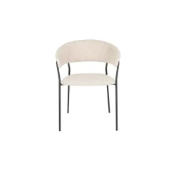 Housecraft Living Housecraft Zeri Eetkamerstoelen armleuning Off white/ Zwart - Set van 2