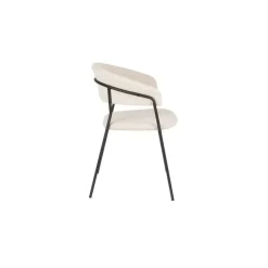 Housecraft Living Housecraft Zeri Eetkamerstoelen armleuning Off white/ Zwart - Set van 2