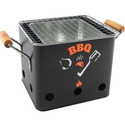 Merkloos Houtskoolbarbecue - tafelmodel - emmer bbq - zwart - 18 cm