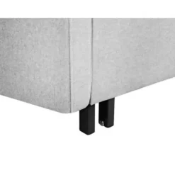 Slaapbanken|Slaapbanken-Beliani HOVIN - Slaapbank 2-zits - Lichtgrijs - Polyester