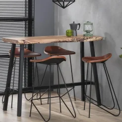 Hoyz Collection Hoyz - Bartafel Live Edge - 125cm Breed - 4 Personen - Hout - Bruin