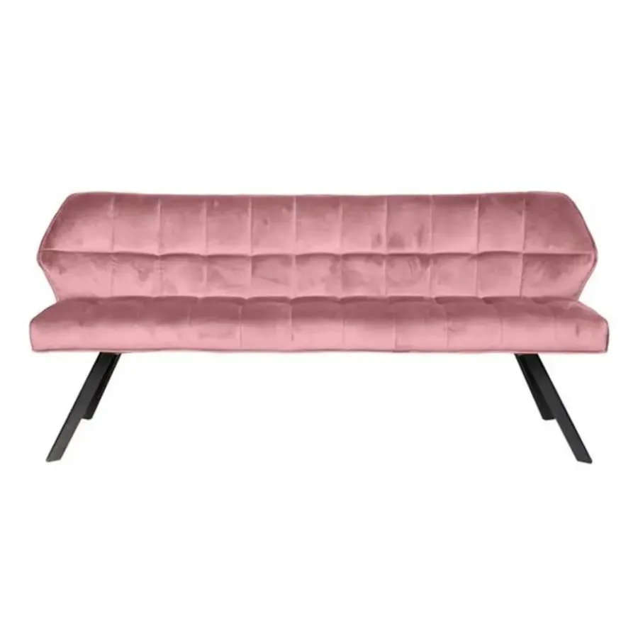 Hoyz Collection Hoyz - Eetkamerbank Raster - 180cm Breed - Roze