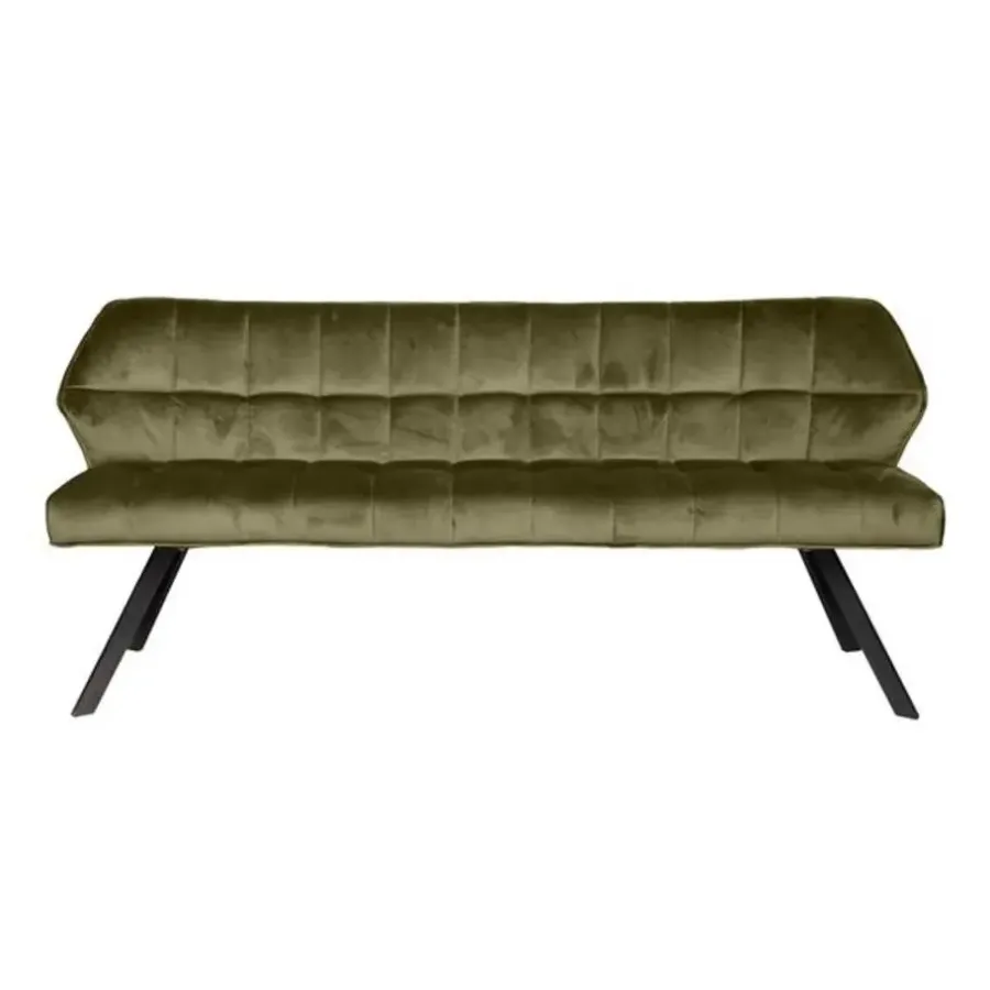 Eetkamerbanken-Hoyz Collection Hoyz - Eetkamerbank Raster - 180cm Breed - Groen